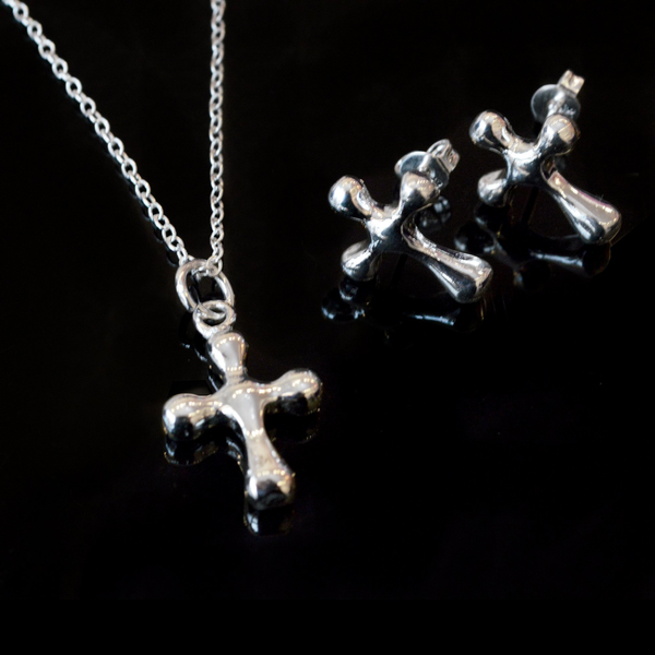 Basha Sterling Silver Cross Necklace
