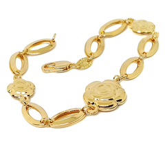 (1-0529-h5) Gold Filled Rose Bracelet, 7-1/2".