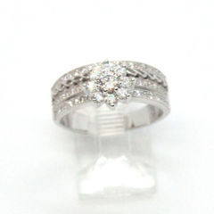 (2-5251-h9) Sterling Silver Women's Engagement Ring.