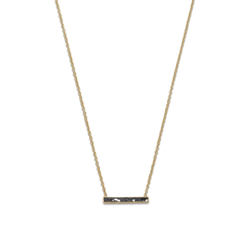 14 Karat Gold Plated Diamond Chip Necklace