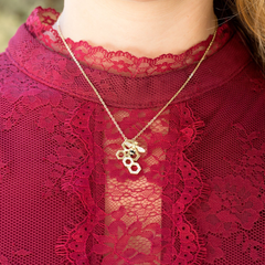 14 Karat Gold Plated and Signity CZ Bee Necklace