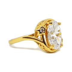 (MRIN-618-H6-2) 18kt Gold Overlay Star Accent Ring.