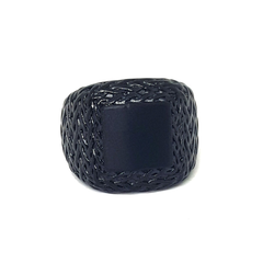(mrin-504-h5-2) Black Coated Stainless Steel Ring for Men.
