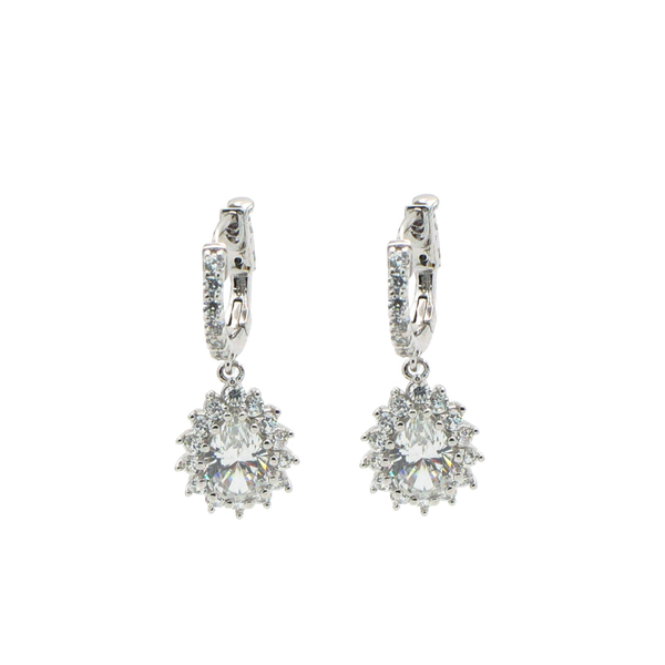 Bridal Drop Huggie Earrings