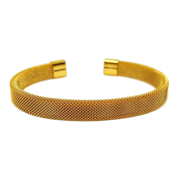 (4-5065-h6) Stainless Steel Mesh Design Bangle.