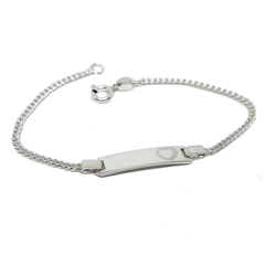 (2-0467-h6) Sterling Silver Kid's ID Bracelet, 6".