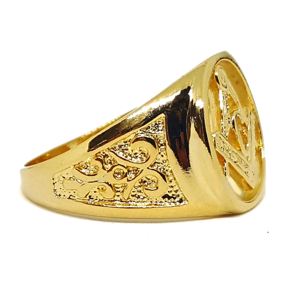 (1-3157-h5) Gold Overlay Masonic Ring for Men.