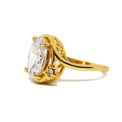 (MRIN-618-H6-2) 18kt Gold Overlay Star Accent Ring.