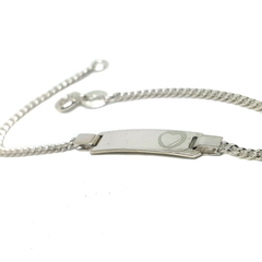 (2-0467-h6) Sterling Silver Kid's ID Bracelet, 6".