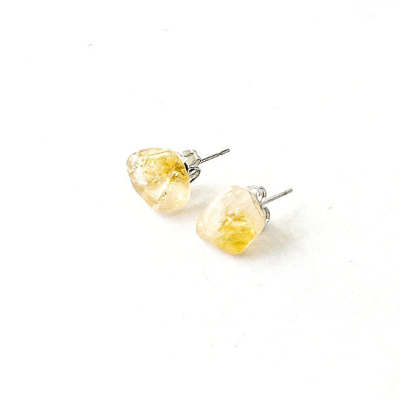 Citrine Stud Earrings