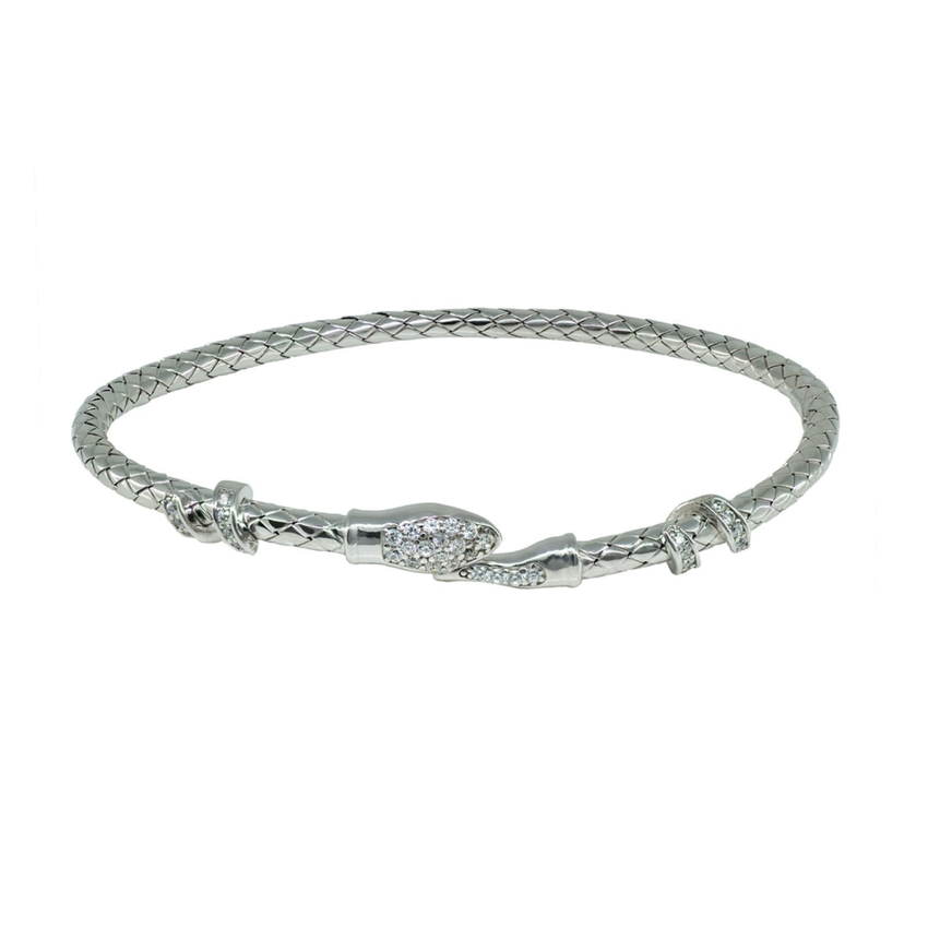 Sparkling Snake Head Bangle
