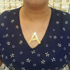 (4-3261-h7) Stainless Steel "Initial" Necklace, 20".