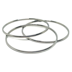 (4-5056-h6) Stainless Steel Stack-able Bangles, 2mm.