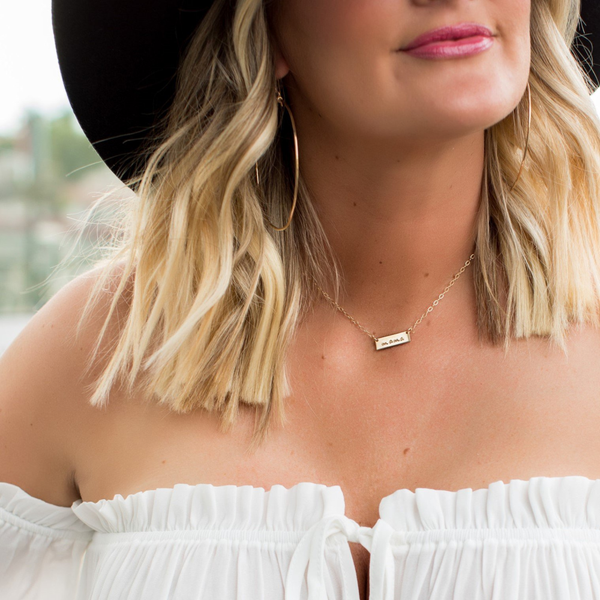 "Mama" Tiny .75" Necklace
