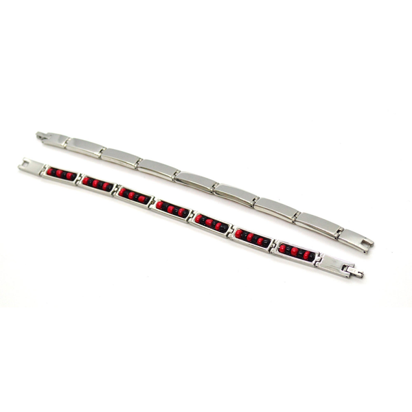 (4-4002-h10) Stainless Steel Elegua Bracelet.