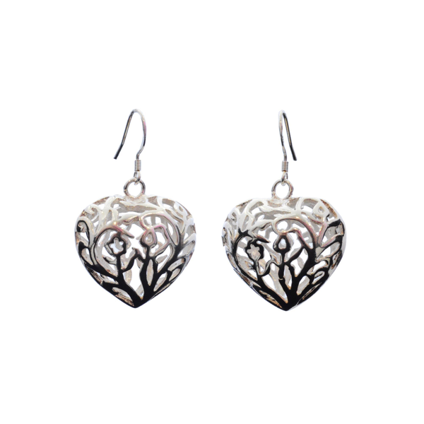 Adore Sterling Silver Heart Earrings