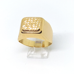 1-3162-h2 Gold Overlay Classic Square Ring for Men.