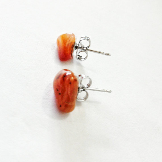 Carnelion Stud Earrings