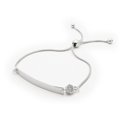 Engravable Sparkling Crystals ID Bracelet (Adjustable)