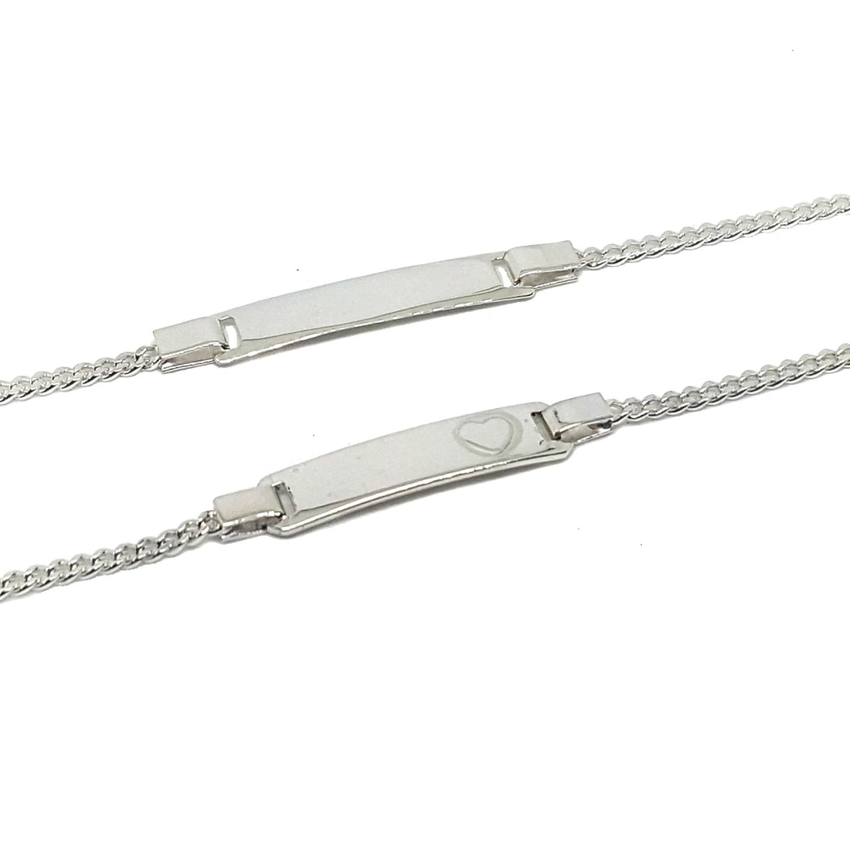 (2-0467-h6) Sterling Silver Kid's ID Bracelet, 6".