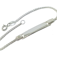 (2-0467-h6) Sterling Silver Kid's ID Bracelet, 6".